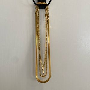 Madewell gold chain layering necklaces